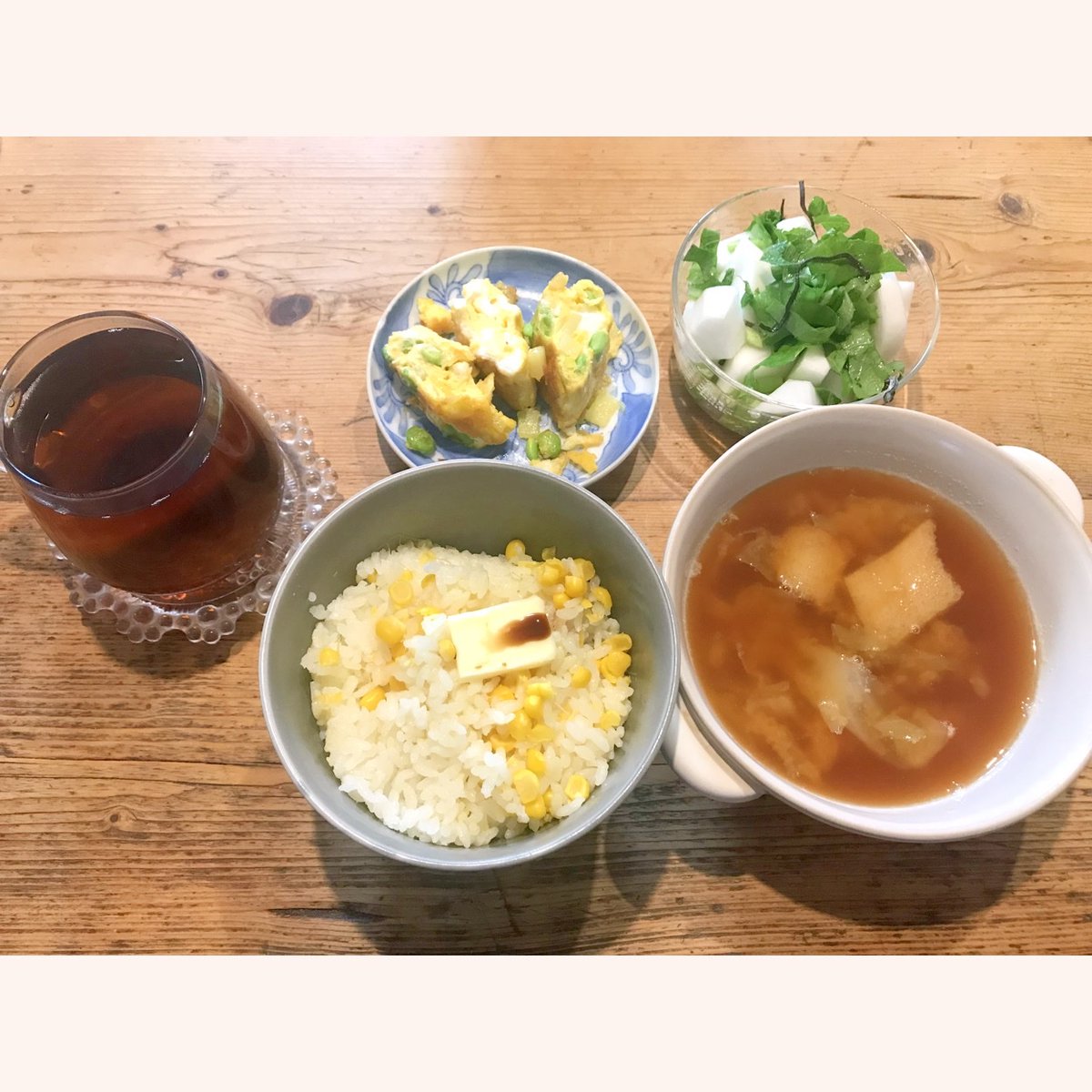 ryunosuke_h's tweet photo. #breakfast
#ใจใใใใใใใฏใ ใซ #ใใฟใผ้คๆฒน ใๅใใญใ๐ต
ๆใกใท้ฃในใใไปๆฅใฏ #ใใใกใงใใธใญใใฏ ใ ใชww
#cornrice #ใใใใใใจๆ่ฑๅ
ฅใ็ๅญ็ผใ #็ๅญ็ผใ #่ชใฎๆต
ๆผฌใ #ๅกฉๆๅธ #ใใใใใใจใญใฃใใใฎๅณๅๆฑ #misosoup #่ชๅฎถ่ฃฝๅณๅ #ๆๅๅณๅ #ใปใใ่ถ #ๅ ่ณๆฃ่ถ https://t.co/vJT8Ak2Czx