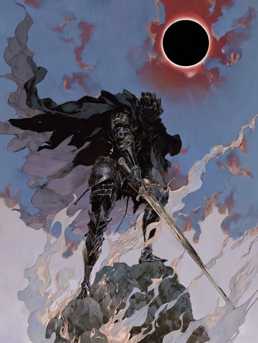 whynotzoid's tweet image. blacken the sun, blacken the land, ashes will be left in the wake of the void knight