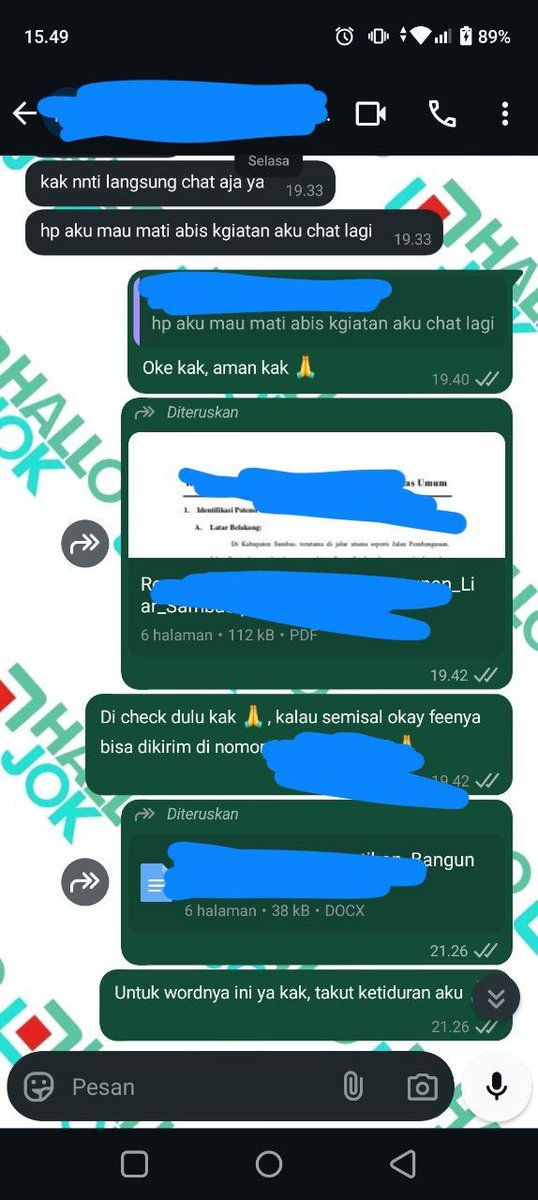 Halo_Jokk's tweet photo. Testimoni Hallojok 🌻 
1.233 rapihin file sesuai format/pedoman
1.234 Formating skripsi all in (spasi, jarak margins penomoran halaman check typo dll)
1.235 membuat daftar isi, daftar gambar, daftar tabel
1.236 mendeley / zotero daftar pustaka
#zonauang
#zonajajan
#jokituga https://t.co/zqzcY1ESD5
