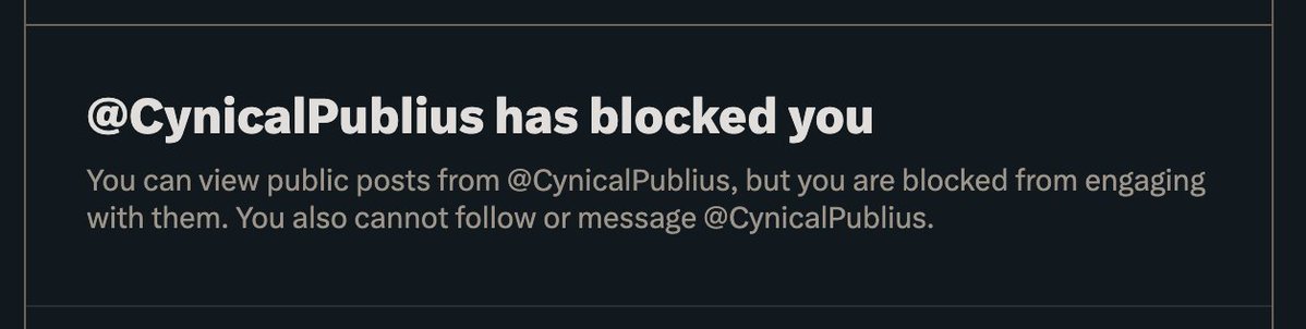 Wodenshot's tweet image. As a rightist owl, I love getting blocked by big "right wing" accounts. It's a minor hobby.
This time, a "despiser of totalitarianism" blocked me (first time I engaged with any of his posts) for mildly stating the obvious and repaying his insult in his own coin.
90% of these…