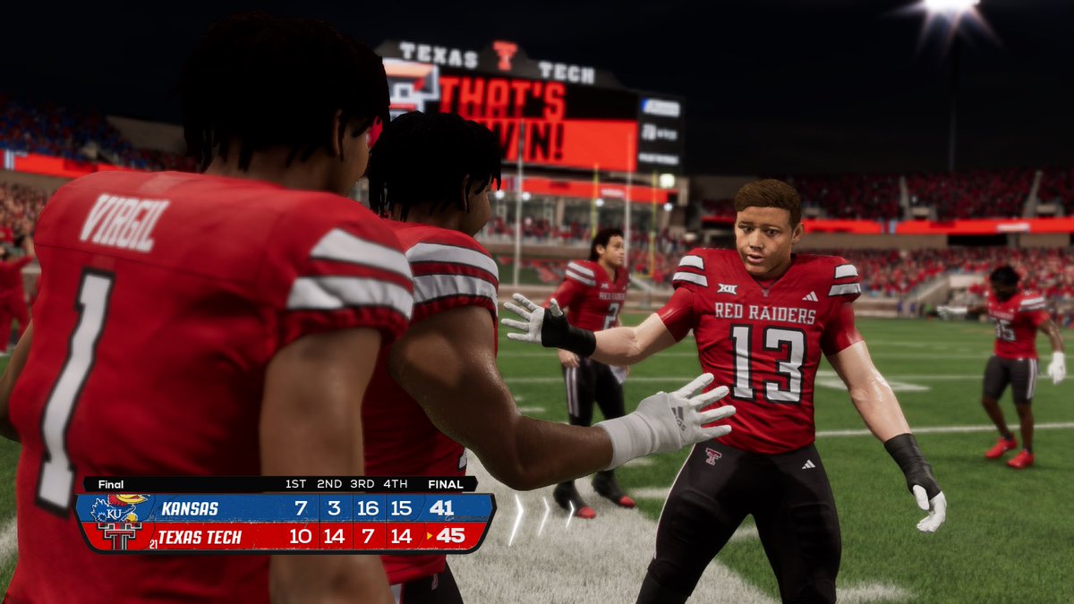 OldRowGunsUp's tweet image. What. A. Game. 

Morton: 33/41 | 431 YDs | 5 TDs | 1 INT
Carter: 15 RECs | 135 YDs | 2 TDs
Eakin: 7 RECs | 123 YDs | 2 TDs 

Lewis: 11 TKLs
Rodriguez: 4 TFLs | 2 SACKs
Height: 3 TFLs | 4 SACKs