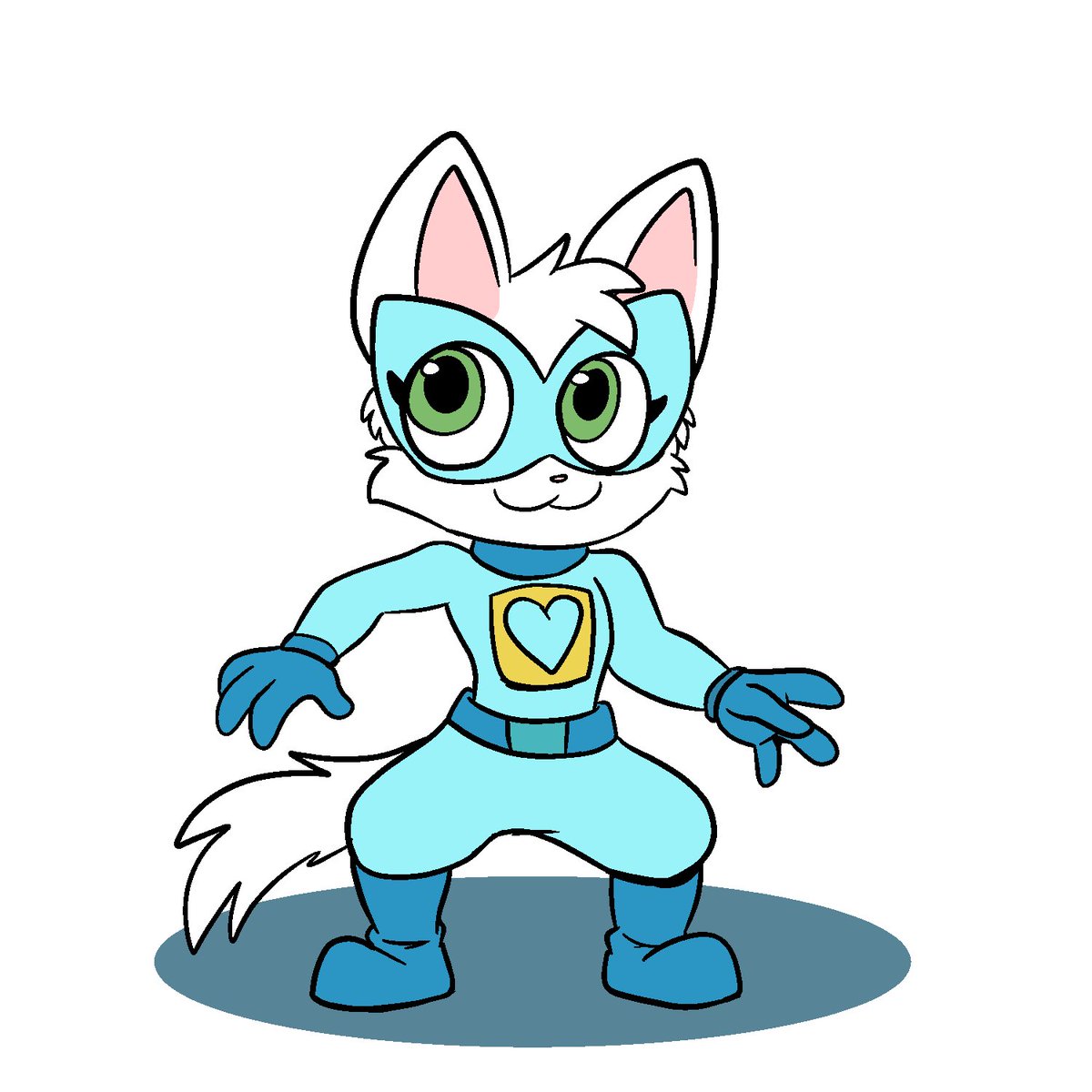 evilmeefa's tweet image. My sister and my nieces came over and of course my niece wanted me to draw something from babby cartoon.

Iirc this is Bitsy from Superkitties