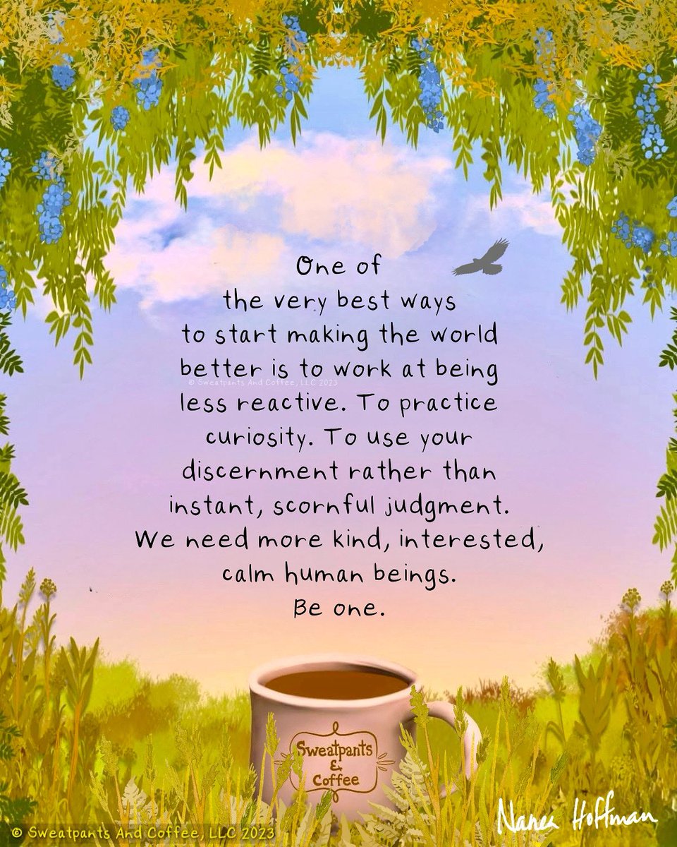SweatpantsCafe's tweet image. More calm, more discernment, and more gentle curiosity.
