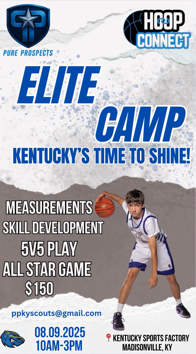 Pure_Prospects's tweet image. 🚨 KENTUCKY – THIS IS YOUR CHANCE TO SHOW OUT! 🚨
Pure Prospects x Hoop Connect Elite Camp
📍 Kentucky Sports Factory – Madisonville, KY
📅 August 9, 2025
🕙 10 AM – 3 PM CST
Come compete at one of the top exposure events of the summer inside a brand-new 6-court,…
