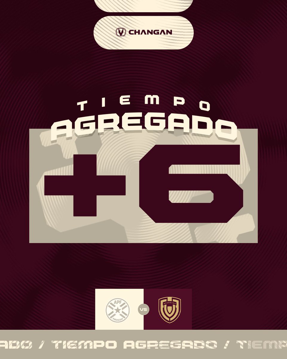 ⏱️ 90' - Se añaden seis minutos 

Paraguay 2-1 Venezuela 

#SiempreVinotinto 🇻🇪