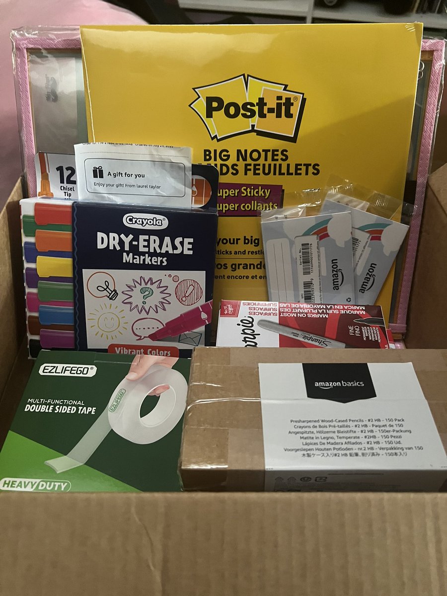 teaching_bliss's tweet image. HUGE thank you to two generous, kind donors. I can now start labeling supplies and notebooks and organizing small-group activities. Ready for school to start in 2 weeks. Pretty sure I cried for 5 mins. I didn’t think anyone was seeing my posts. 🥹