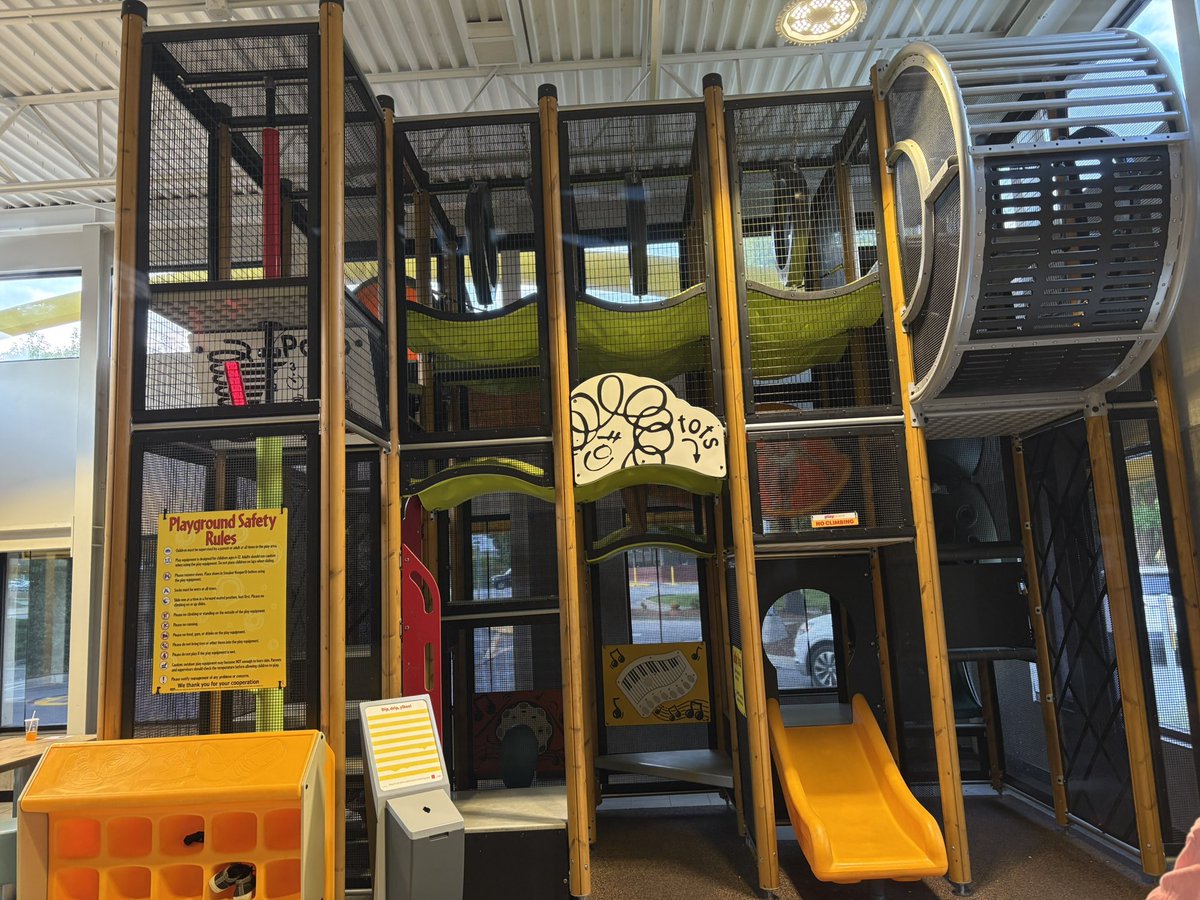 iTeachUnicorns's tweet image. The fast food places back home have taken out the play areas. Boo! That’s part of my childhood.
It’s also a big help when I need to get some stuff done on the laptop & the kids are restless at home. I came upon this gem today while out of town & my kids had so much fun.