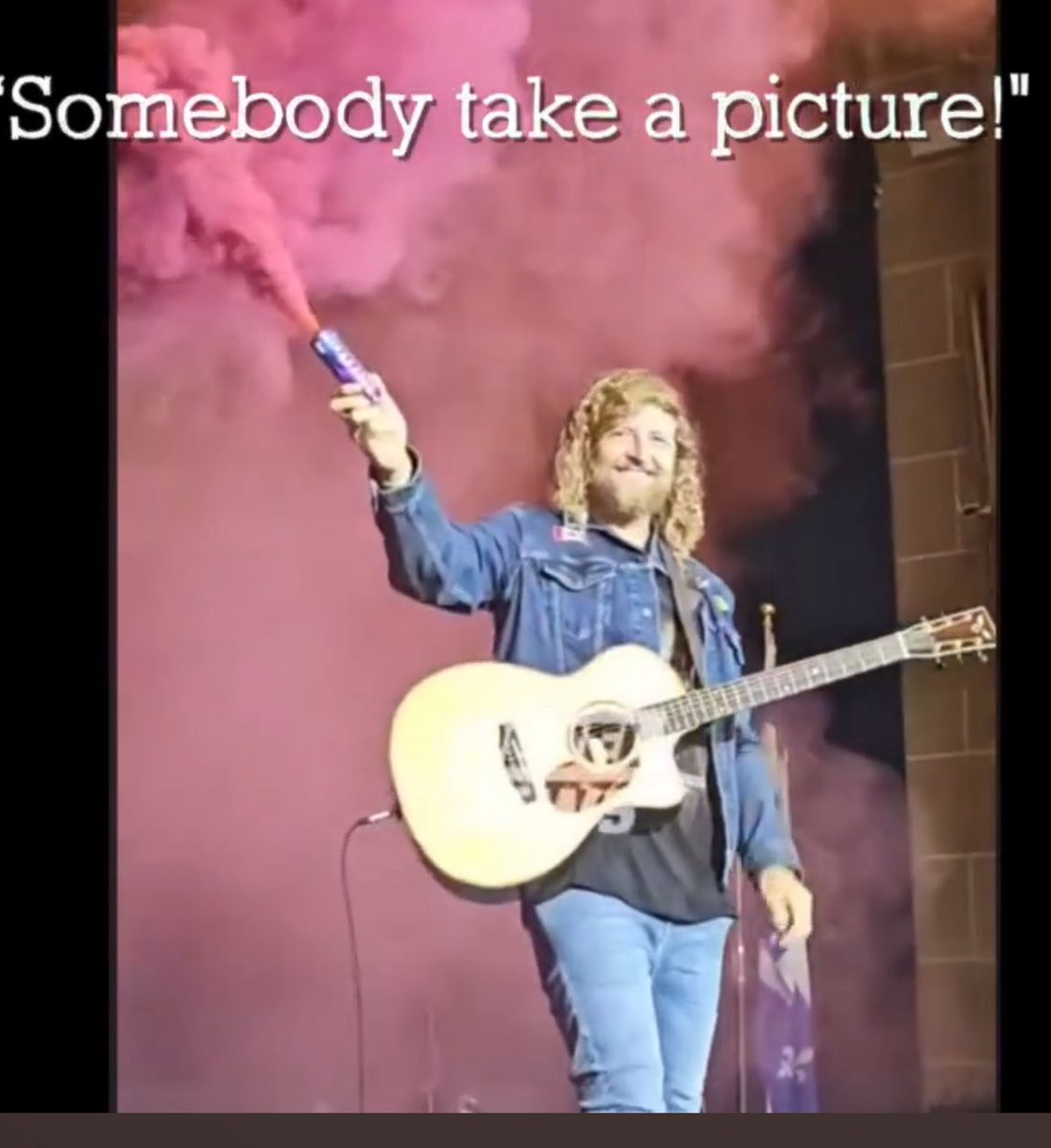 MikeWingerii's tweet image. An example of a lie told today.
Sean Feucht claims he was firebombed in a church (image 1). He boasts that they just kept worshipping anyways! One commenter is skeptical.
What REALLY happened (image 2) looks more like he had a gender reveal party. Somebody tossed a smoke bomb…