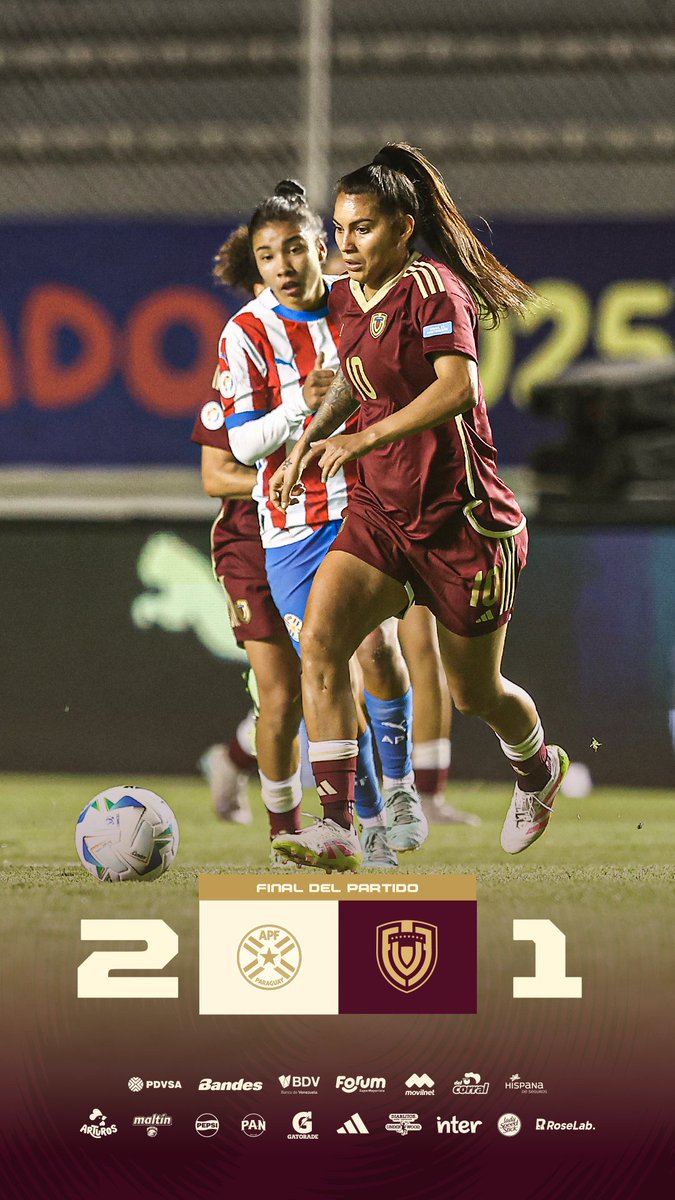 Final del partido. 

Paraguay 2-1 Venezuela 

#SiempreVinotinto 🇻🇪