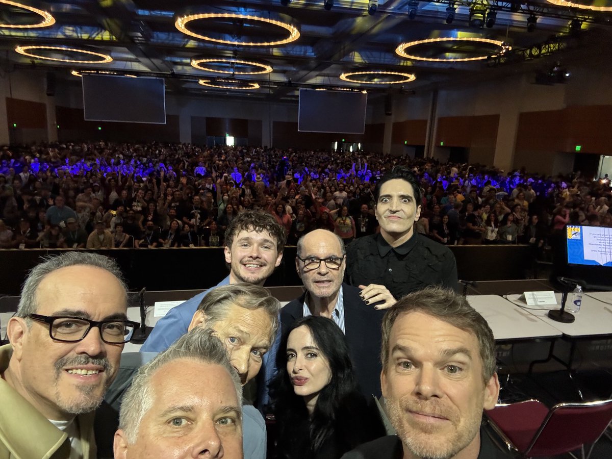 jscottamy's tweet image. Post SDCC photo. #DexterResurrection We had a BLAST talking about my favorite show with these absolutely legends.