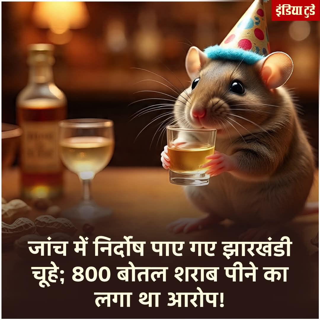 PawanTiwari0's tweet image. झारखंड के धनबाद में जांच के दौरान 802 बोतल शराब गायब!
दुकानों के कर्मचारियों का दावा – “सर, ये सब तो चूहे पी गए!” 🐭🍾
अब चूहे नशे में धुत मिलें तो हैरान मत होइएगा 😂