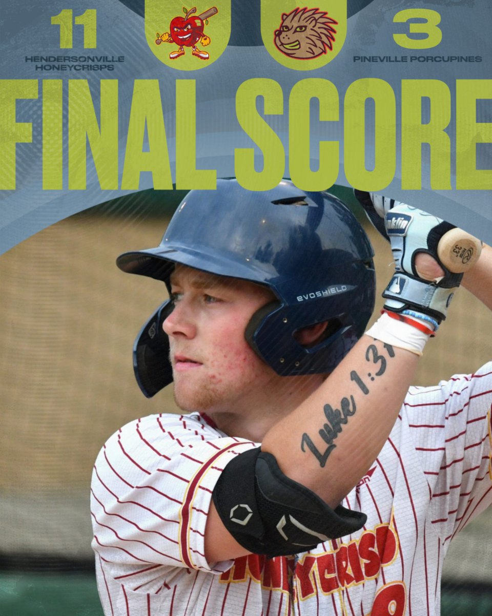 ONSLBaseball's tweet image. 🍎 CRISPERS STAY HOT 🍎

The Hendersonville Honeycrisps cruise through the Mountain Regional Playoffs with an 11-3 win in the championship over the Pineville Porcupines!

#ThisIsONSL