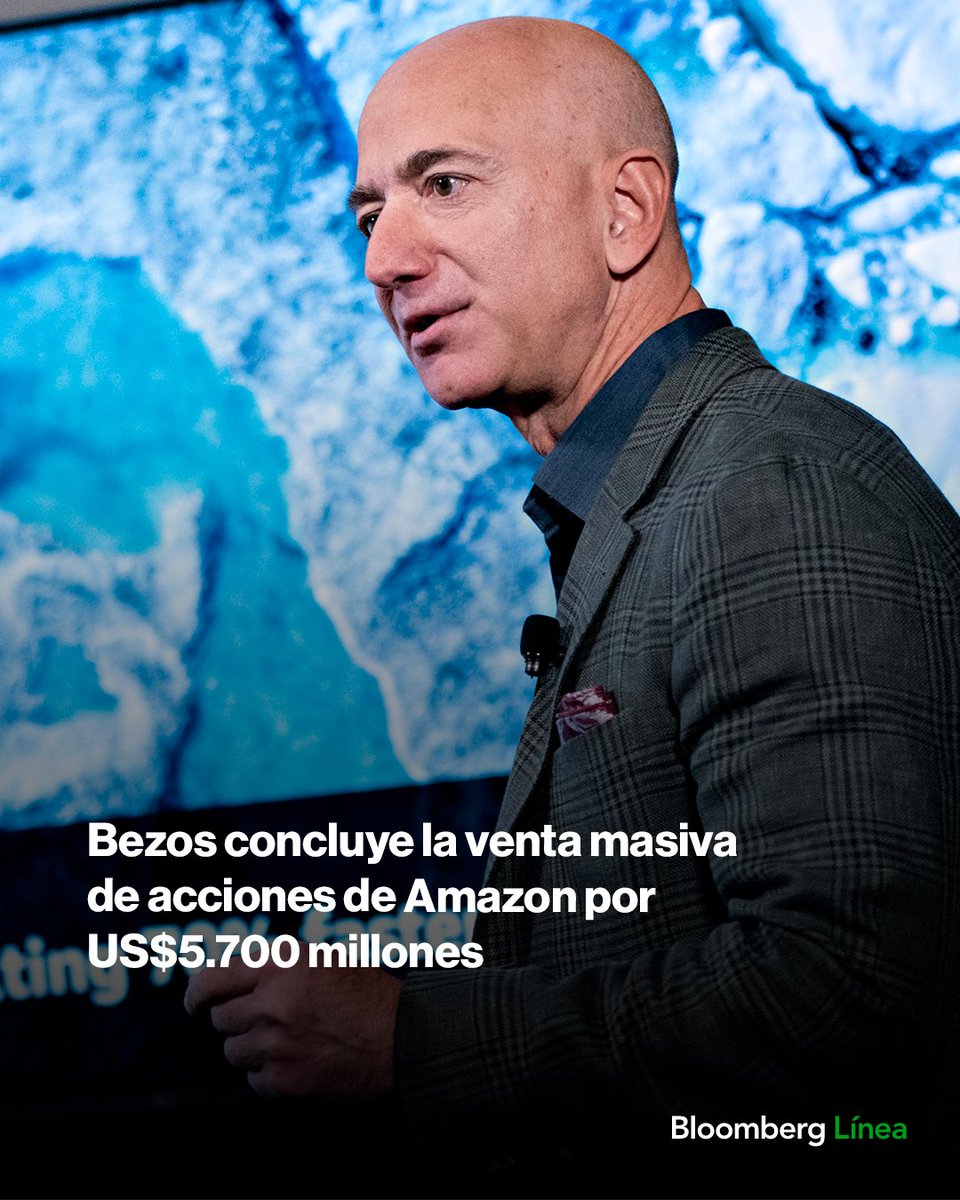 BloombergLinea_'s tweet image. Jeff Bezos cerró una venta masiva de acciones de Amazon que le ha reportado casi 5.700 millones de dólares desde el día de su boda a finales de junio.
Entérate de los detalles: bit.ly/4f3DrWc
📸: Andrew Harrer/Bloomberg