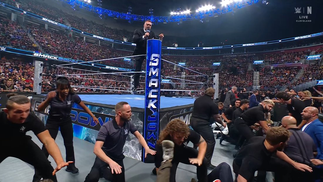 Nick Aldis announces that the WYATT SICKS will defend the Tag Titles in a TLC Match at SummerSlam next weekend.

WYATT SICKS v DIY v FRAXIOM v Andrade and Fenix v Street Profits v MCMG

#SmackDown