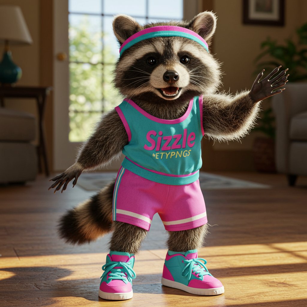 NftSizzle's tweet image. &quot;Sizzle&quot; brand (Raccoon Aerobics Outfits)

#SizzleBrand