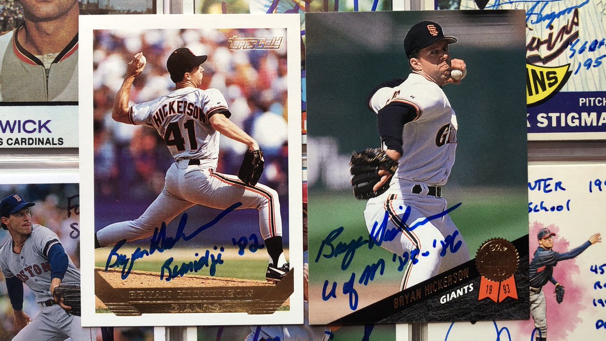 27-year-old Bemidji grad and Golden Gophers all-time great Bryan Hickerson made his major league debut on this date in 1991, pitching a 1-2-3 top of the ninth in an 8-1 Giants win over the Mets, striking out Kevin McReynolds and Howard Johnson, and grounding out Vince Coleman.