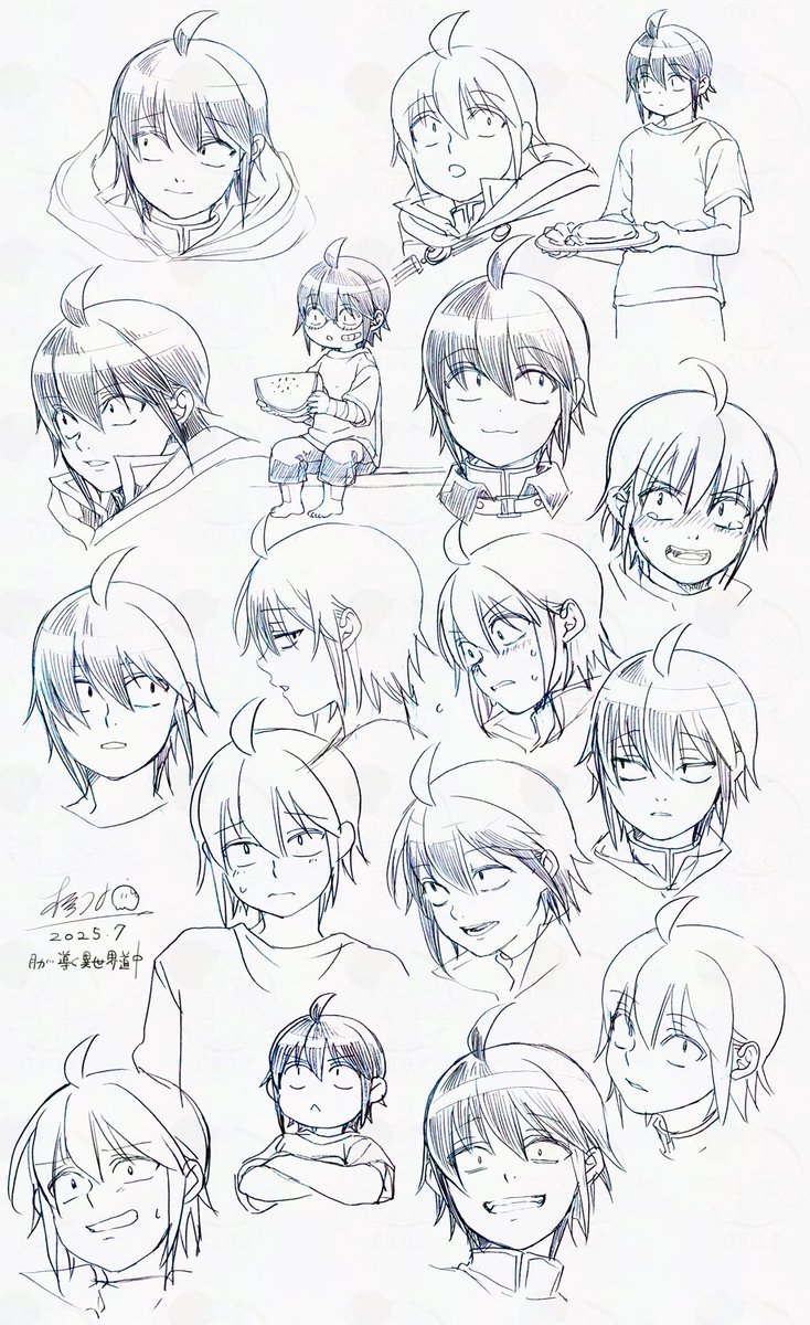 KotoraEX's tweet image. 若様のしなそうな顔含む表情練習らくがき　ちゃんとおぼえてたのでえらい(今朝思い出した)