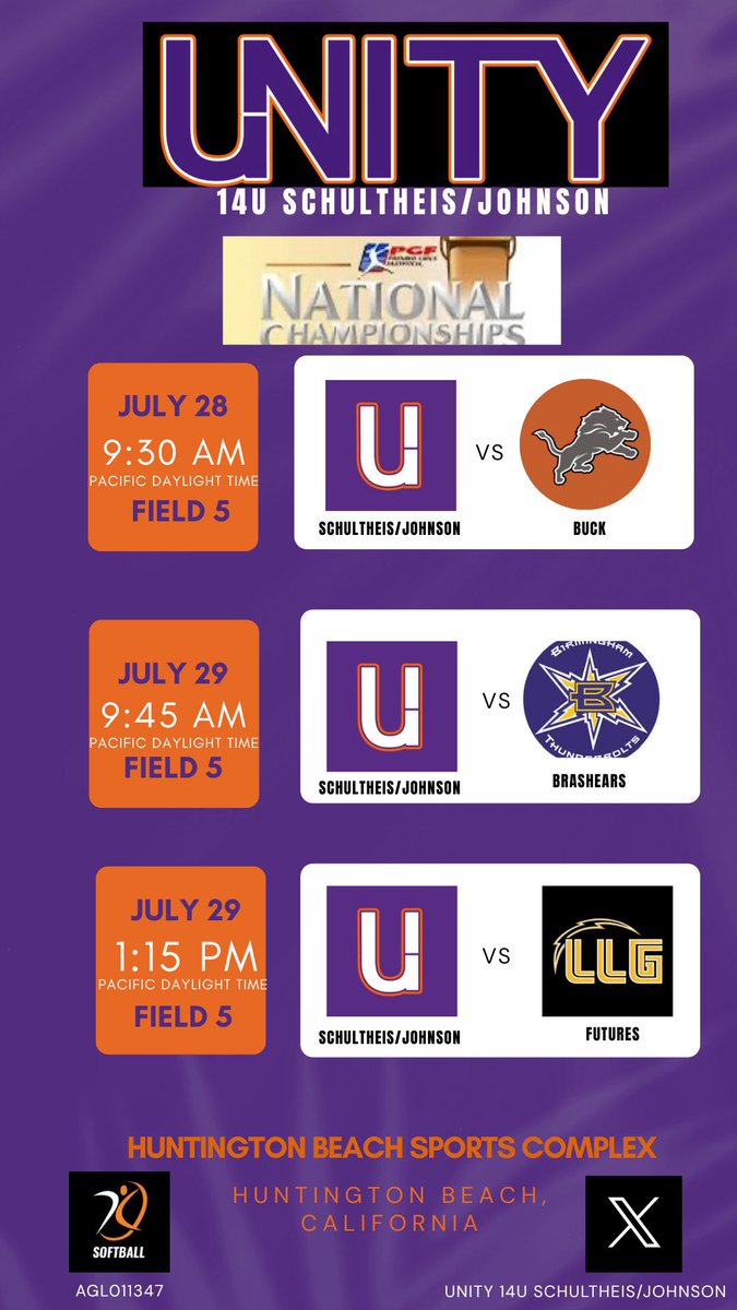 Alexis Medina (@leximedina2028) on Twitter photo After being out for a couple of weeks due to an injury I’m back and ready for the 14U PGF Nationals up in California! Can’t wait to be back on the field with my girls.
Here’s our schedule coaches:
<a href="/unityschultheis/">Unity 16u Schultheis/Johnson</a> <a href="/VarsityPlant/">Plant High Varsity Softball</a> After being out for a couple of weeks due to an injury I’m back and ready for the 14U PGF Nationals up in California! Can’t wait to be back on the field with my girls.
Here’s our schedule coaches:
<a href="/unityschultheis/">Unity 16u Schultheis/Johnson</a> <a href="/VarsityPlant/">Plant High Varsity Softball</a>
