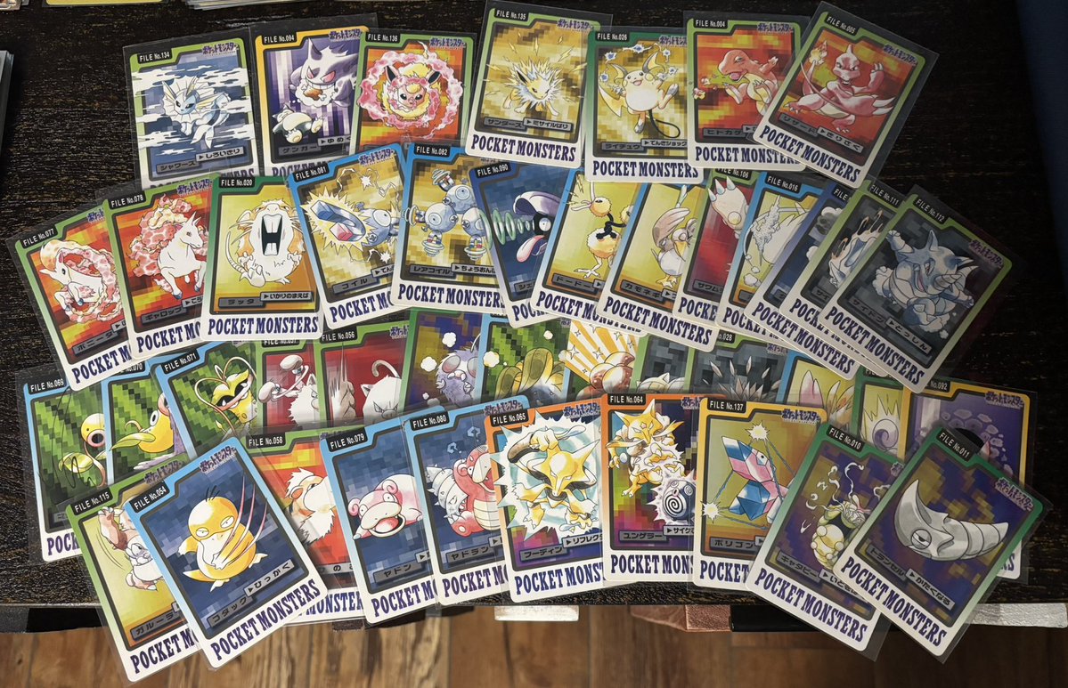 Johnacos1's tweet image. HUGE progress for the Carddass collection ๐คฉ๐คฉ๐คฉ Thank you @jerphisch, I love them! ๐งก