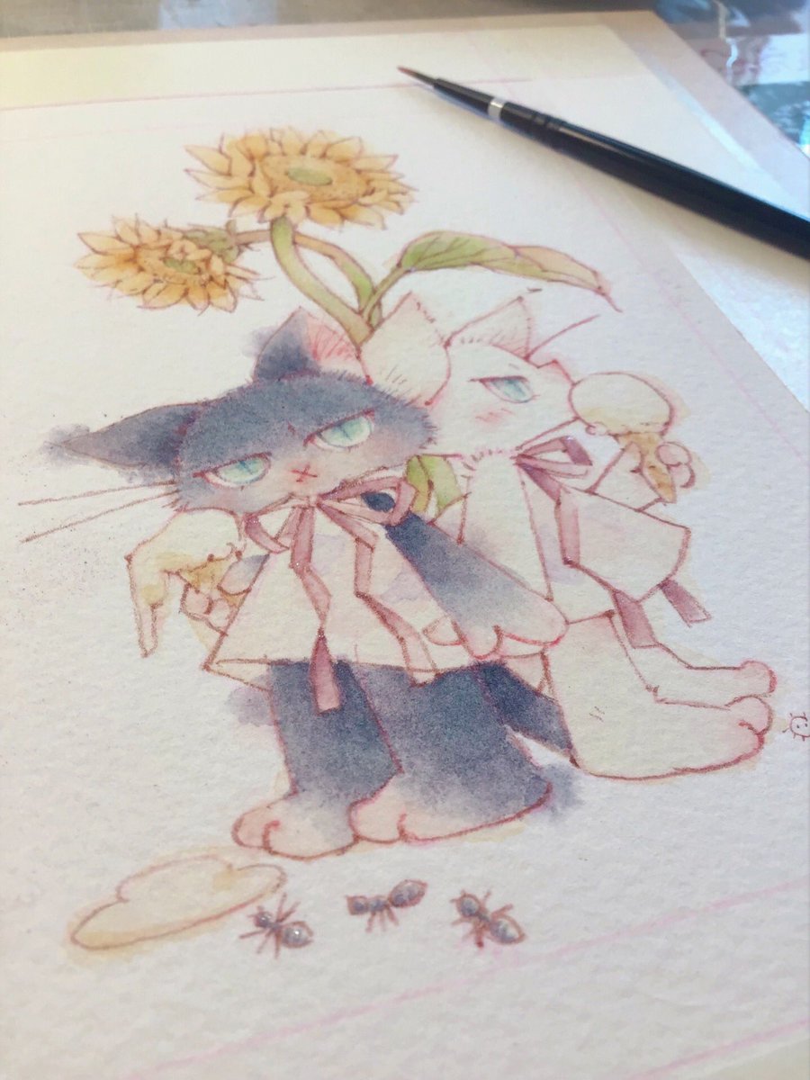 chihiro_apricot's tweet image. 猫ちゃんたちできた*ˊᵕˋ*♡
じとめ(ㅎ ㅎ)猫ちゃんたち
描いていて
可愛すぎて
にやにや( ˶ ᷇ 𖥦 ᷆ ˵ )が
止まりませんでした♡
猫キャラはアイデアが次から次へと出てくる~♡