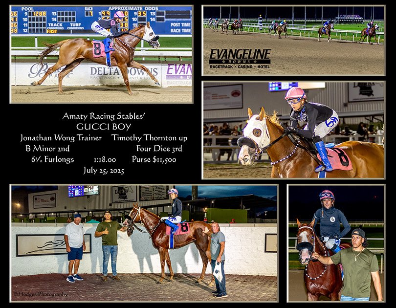 Jonathan Wong Racing Stables (@jawongracing) on Twitter photo Gucci Boy scored his second consecutive victory tonight <a href="/EVDRacing/">EVD Racing</a>. Congratulations & thank you to his owner Amaty Racing Stables & Timmy Thornton for the perfect ride <a href="/MJVETWong/">M.Wong</a> <a href="/BrookdaleFarmKY/">Brookdale Farm</a> <a href="/FasigTiptonCo/">Fasig-Tipton</a> Gucci Boy scored his second consecutive victory tonight <a href="/EVDRacing/">EVD Racing</a>. Congratulations & thank you to his owner Amaty Racing Stables & Timmy Thornton for the perfect ride <a href="/MJVETWong/">M.Wong</a> <a href="/BrookdaleFarmKY/">Brookdale Farm</a> <a href="/FasigTiptonCo/">Fasig-Tipton</a>
