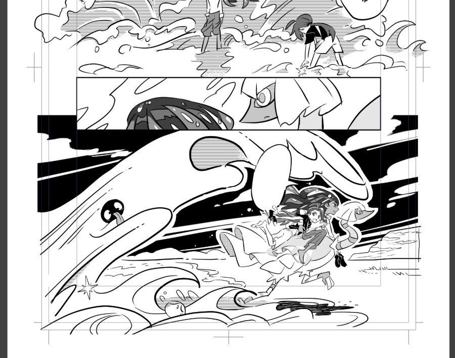 chupsou's tweet image. omcr本wip// 一作目では日本に似たどこかの地方を歩いて何か起こるよ。
日本らしい風景を「ジブリのような」と形容されるのをよく見かける。この漫画はジブリ風とかじゃなくこの漫画として楽しんでもらいたいです。