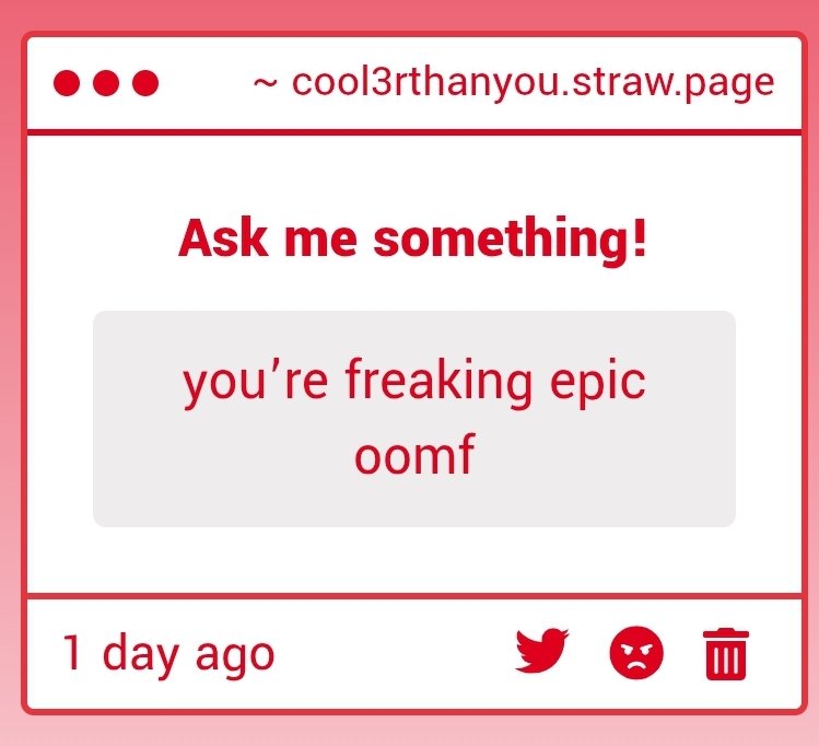_cool3rthanyou_'s tweet image. AWWW THANK YOU???
cool3rthanyou.straw.page