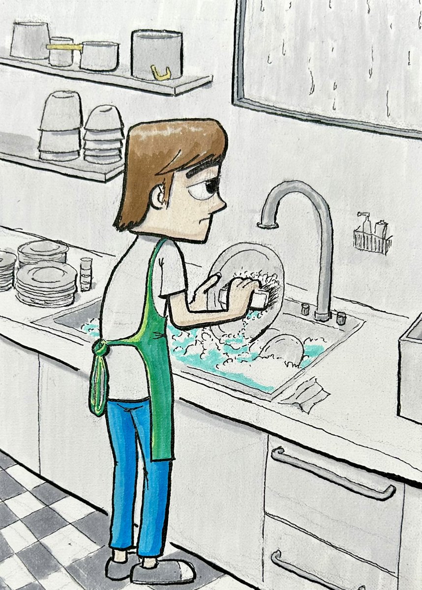 MagnoliaDemons's tweet image. ‘Another Shift’
The dishwasher began his shift as he did any other day, washing dishes.
#DemonsofMagnolia
