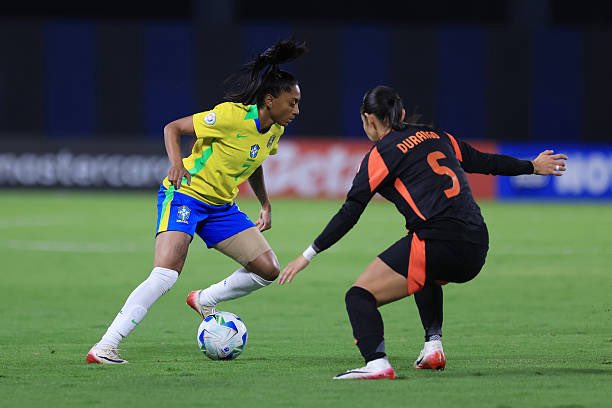 insidemcwfc's tweet image. Kerolin played 67 minutes in Brazil's 0-0 draw against Colombia 🇧🇷
Brazil top Group B and will face Uruguay on July 29th in the #CopaAmericaFEM semifinals 🩵