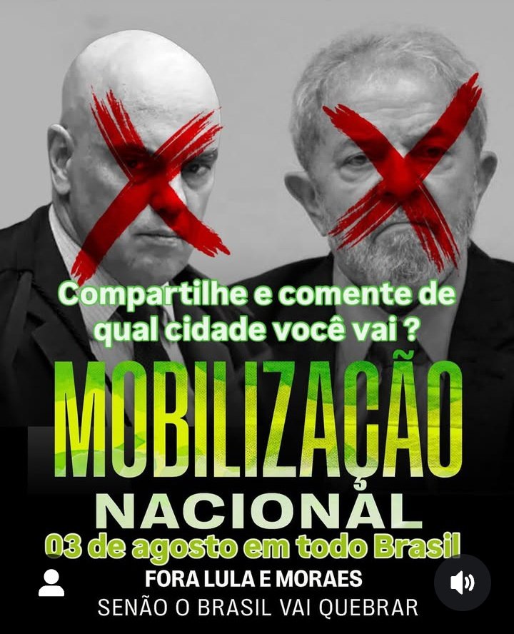 EronSchmid40637's tweet image. 🛑O 🇧🇷BRASIL🇧🇷 INTEIRO NAS RUAS ‼️®️
🇧🇷 FORA MORAES 🇧🇷 FORA LULA ‼️❌️‼️