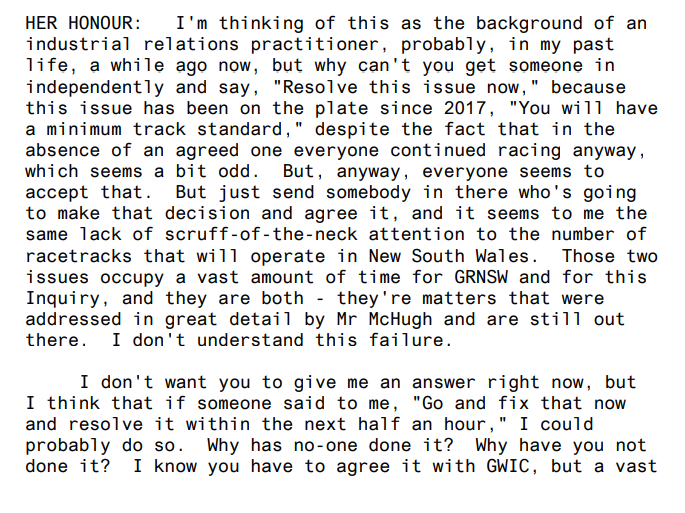 susanamet's tweet image. #Drakeinquiry transcript
"issue has been on the plate since 2017, "You will have a minimum track standard," despite the fact that in the absence of an agreed one everyone continued racing anyway, which seems a bit odd" - Hon Lea Drake
#bangreyhoudnracing
nsw.gov.au/sites/default/…
