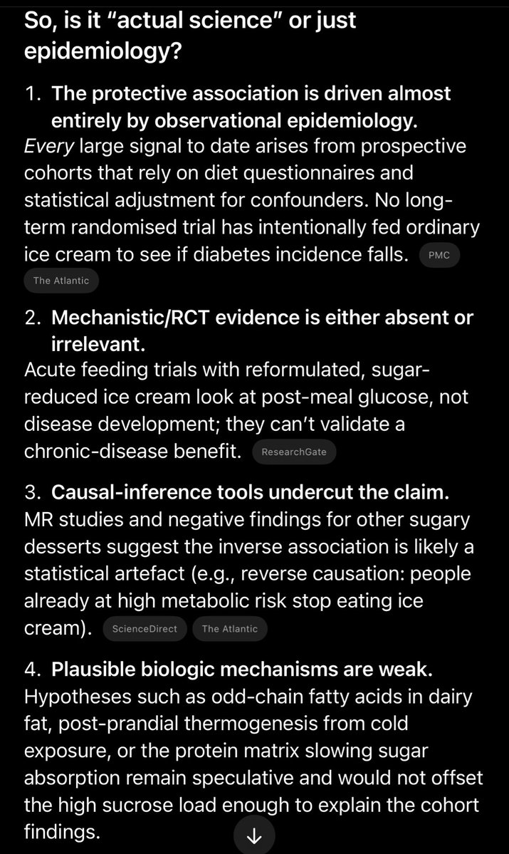 My favorite prompt for getting to the bottom of any nutritional ““science”” claim: “is this observational epidemiology, or is it actual science?”