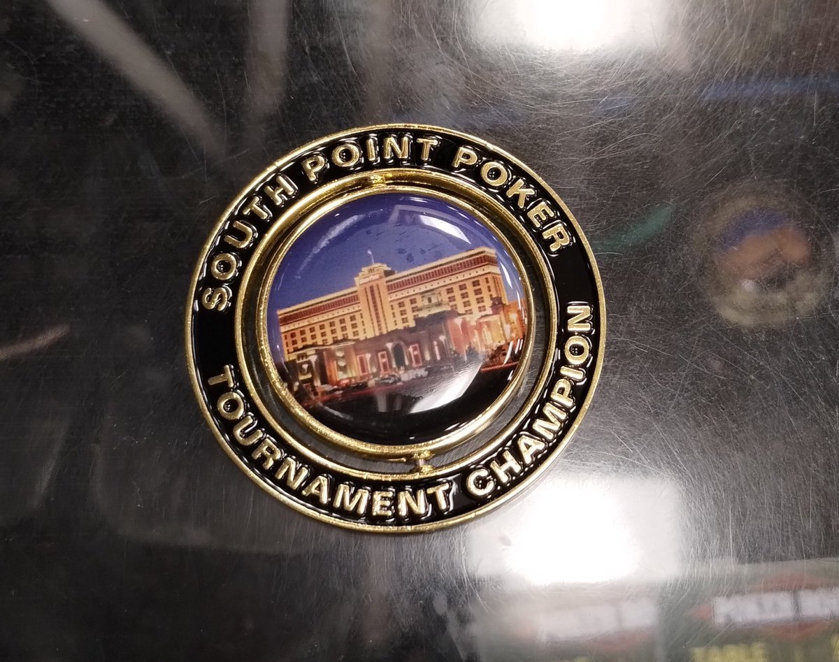 SPPokr's tweet image. Congratulations to Justin who won today's 10am NLH Bounty event. He bested the 121 player field to win $2613 Plus heaps of bounties. Thanks to all who joined us today at @southpointlv