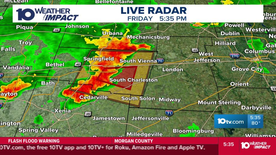 Strong storms coming our way - including tracking a heavy storm with a tornado warning from the <a href="/NWSILN/">NWS Wilmington OH</a> .  Tune in now to #10tv and <a href="/JerryMartzTV/">Jerry Martz</a> as he tracks these dangerous storms into central Ohio tonight.  <a href="/10TV/">10TV</a>