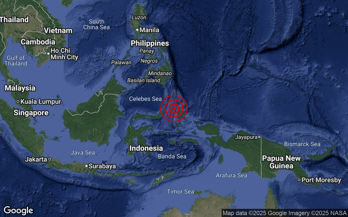 metmalaysia's tweet image. Gempa bumi sederhana M5.9 di Utara Laut Maluku, Indonesia pada 5:30 pagi, 26 Julai 2025. Pusat gempa bumi tersebut terletak 2.0°U dan 126.9°T dengan kedalaman 102 km. 145km Utara dari Ternate,Indonesia.
#gempabumiMETMalaysia
#mygempa.met.gov.my