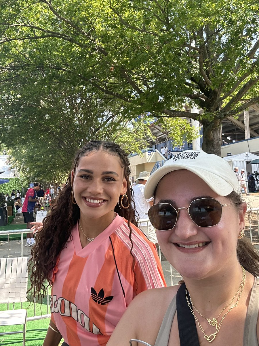NatRuds's tweet photo. Met @trinity_rodman at @mubadalacitidc!! I was so in awe, I didn’t get to tell her I’m a @WashSpirit season ticket holder and huge fan!! Of course I was wearing my everyone watches women’s sports hat! https://t.co/igwb8D6o0V