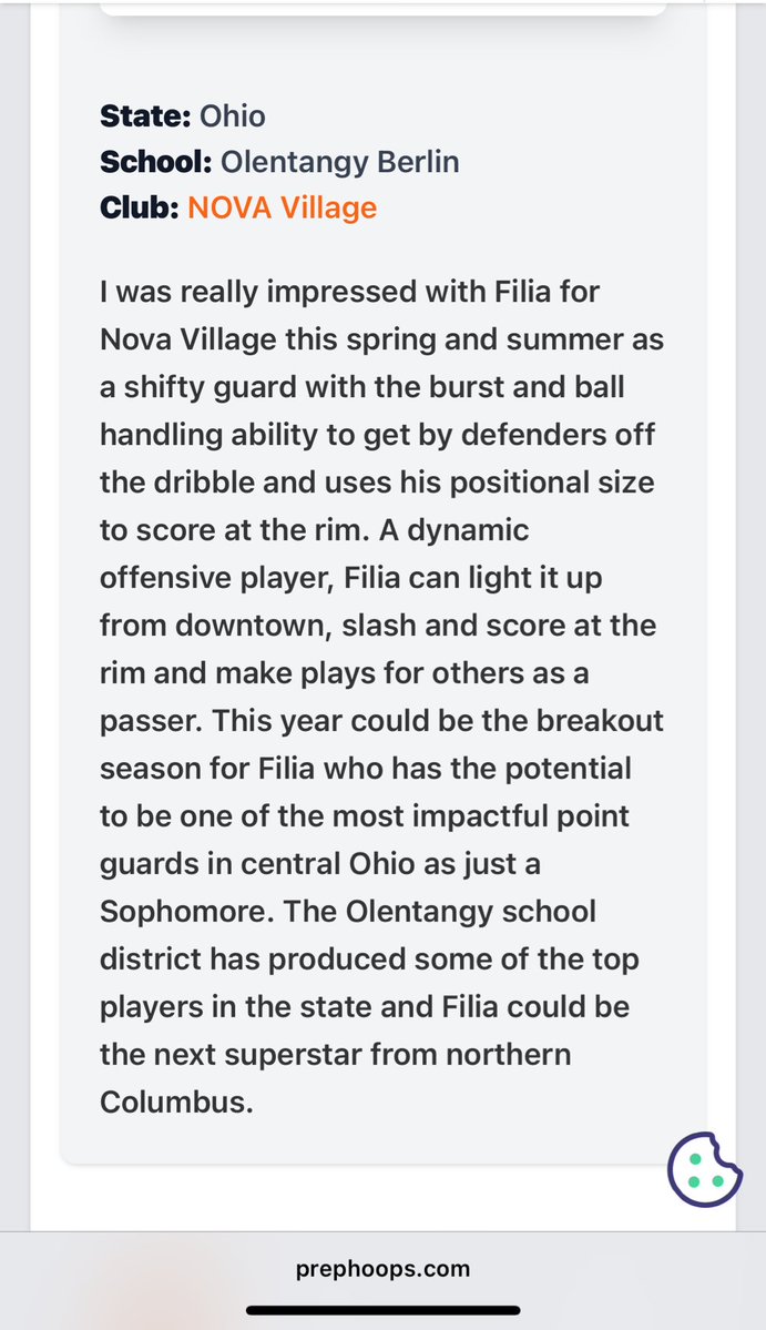Thankful for the writeup from prephoops- onto highschool season💪🏼