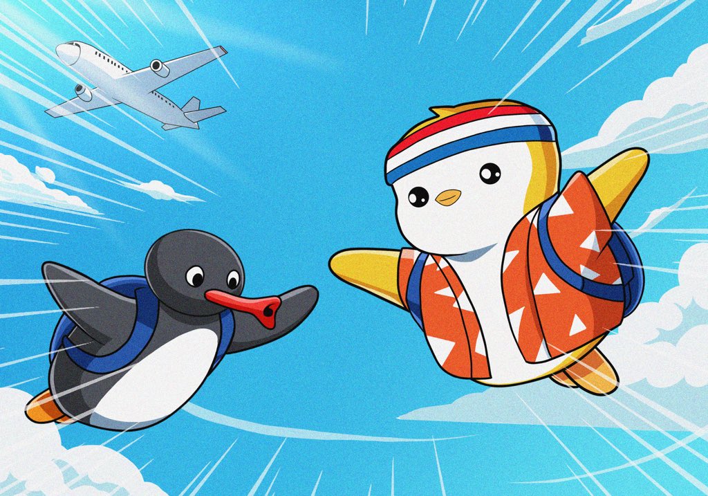 Just two birds flying high