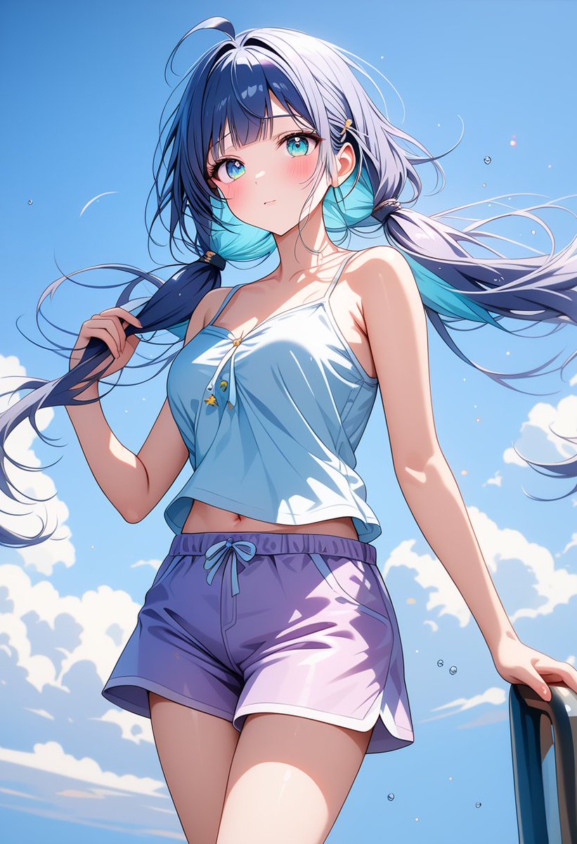 shirako1218AI's tweet image. おはようございます✨
 #うちの子 #青華
 #DaysAI   #AIイラスト