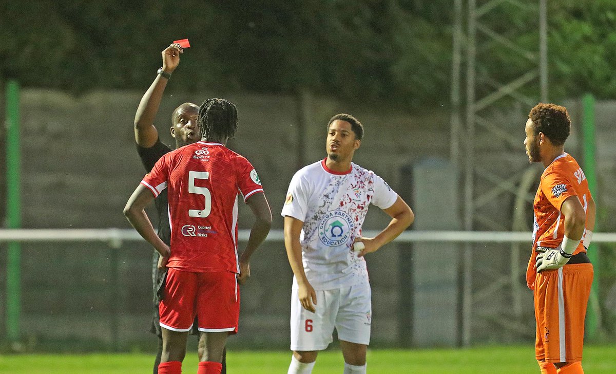 NickyHayesPhoto's tweet image. A big melee in the second half of this evening's @EssexSenior clash between @EnsignOfficial and @SoulTHFC resulted in three red cards in a feisty opening night league encounter which the visitors won 5-2 @CJPhillips1982 Echo.