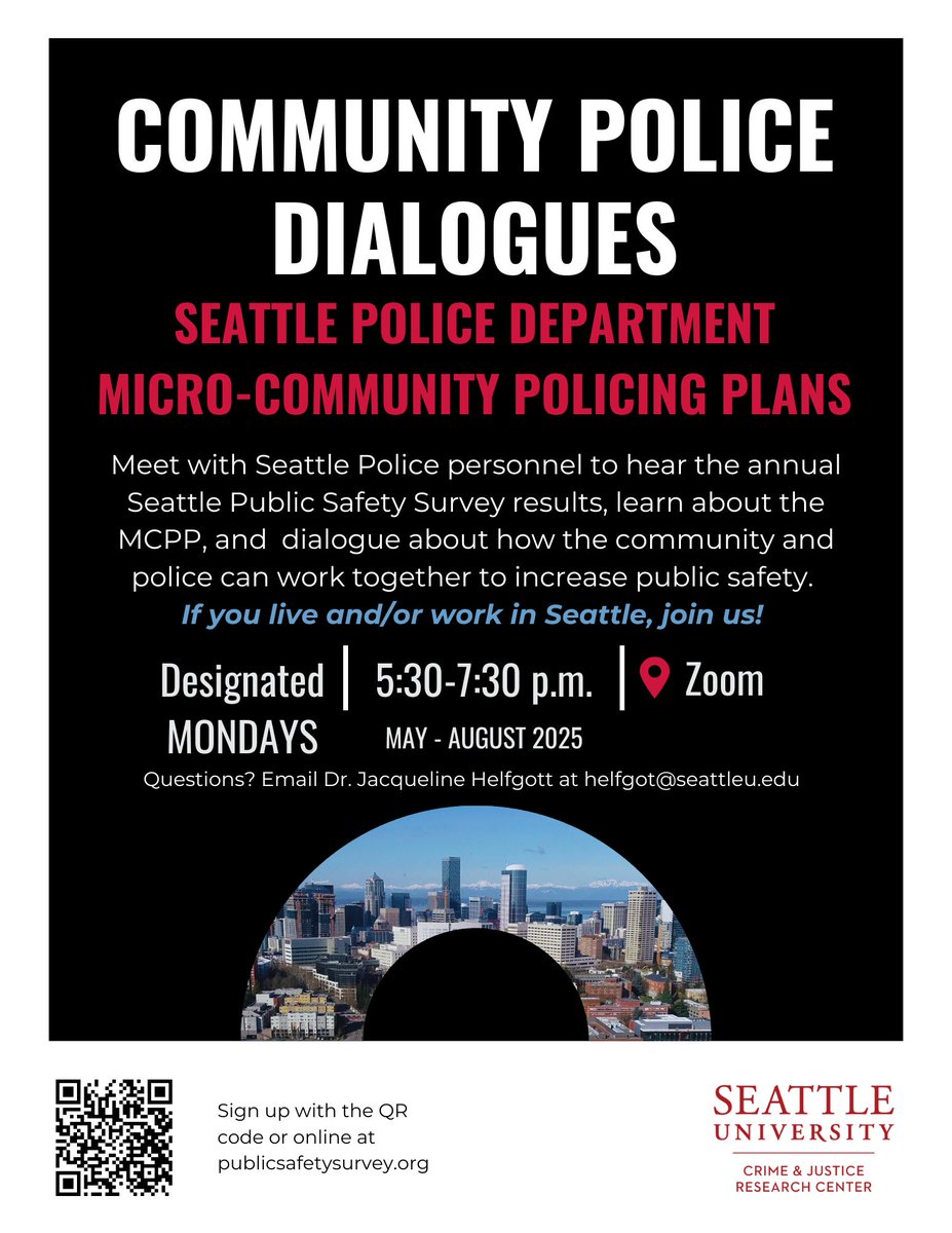 SPD_MCPP's tweet image. Next MONDAY! Join us for the South Precinct MCPP meeting! This is an opportunity for community members and Seattle Police Personnel to engage in dialogue with a focus on precinct and neighborhood public safety concerns. Join us from 5:30-7:30pm!

publicsafetysurvey.org/mcpp-community…