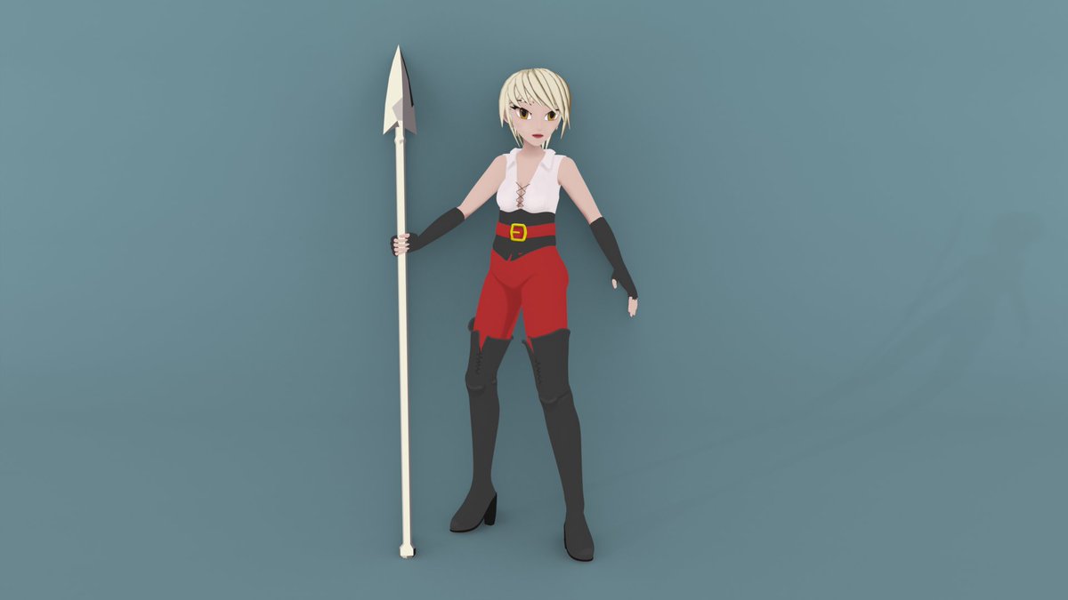 ibarkgames's tweet photo. Just finished a game-ready #anime character! 
She may never leave the shelf, but I’m pretty happy with the result— not bad from a programmer👨‍💻. 
Big thanks to @GameDevTV for the tutorial!

💜 Give her a heart if you like it!

#indiegamedev #blender3d #ScreenshotSaturday https://t.co/leTPbtNOVZ