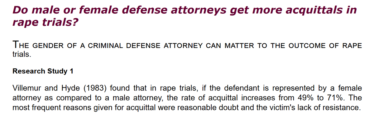 DaBull Standard (@dabullstandard) on Twitter photo <a href="/TorontoStar/">Toronto Star</a> Juries are stupid and biased
Female attorneys win 71% acquittals vs 49% for male
Everyone deserves the best defense available <a href="/TorontoStar/">Toronto Star</a> Juries are stupid and biased
Female attorneys win 71% acquittals vs 49% for male
Everyone deserves the best defense available