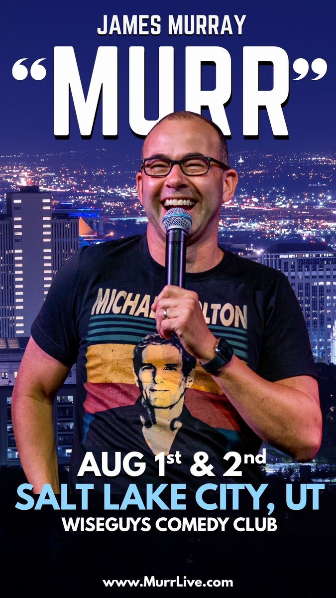 jamessmurray's tweet image. Salt Lake City!
Come see perform LIVE in my brand new comedy show, Aug 1st. &amp;amp; 2nd  at Wiseguys Comedy Club.

Featuring brand new material and watch as we play Impractical Jokers Live on the streets of Salt Lake !

Tickets &amp;amp; Meet and Greets are ON SALE NOW at…