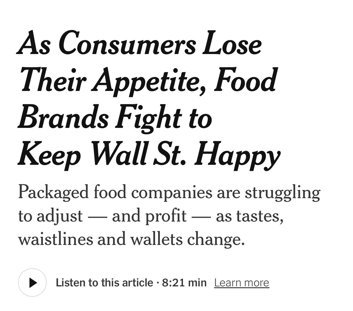 ContrarianSaver's tweet image. I don’t think we’ve considered how violent the impact will be from semiglutides like Ozempic. 

Less food consumption will lead to a collapse in:

- farm prices 
- land prices 
- commodities 
- health care employment

The economy will be remade and it may be painful.