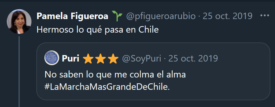 Pedro Valencia (@pedrovalen53941) on Twitter photo La presidente del Servel Pamela Figueroa encontraba hermosa la quema de iglesias el transporte publico y los saqueos. No tiene ninguna autoridad moral sobre <a href="/Jou_Kaiser/">Johannes Kaiser. Diputado por el distrito 10</a> y el <a href="/Partido_NL/">Partido Nacional Libertario</a> La presidente del Servel Pamela Figueroa encontraba hermosa la quema de iglesias el transporte publico y los saqueos. No tiene ninguna autoridad moral sobre <a href="/Jou_Kaiser/">Johannes Kaiser. Diputado por el distrito 10</a> y el <a href="/Partido_NL/">Partido Nacional Libertario</a>