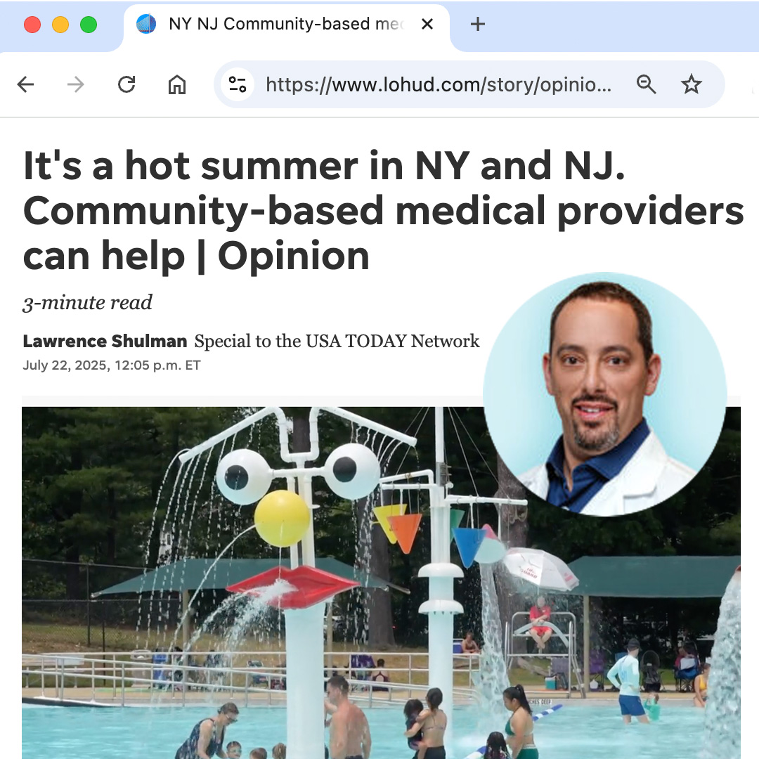 While hot weather can be great for beach days and barbecues, it can also cause serious health issues.

Hear from Dr. Lawrence Shulman about the ways that community medical practices like CRHC are keeping our neighbors safe and healthy this summer: spr.ly/6015fMKcb