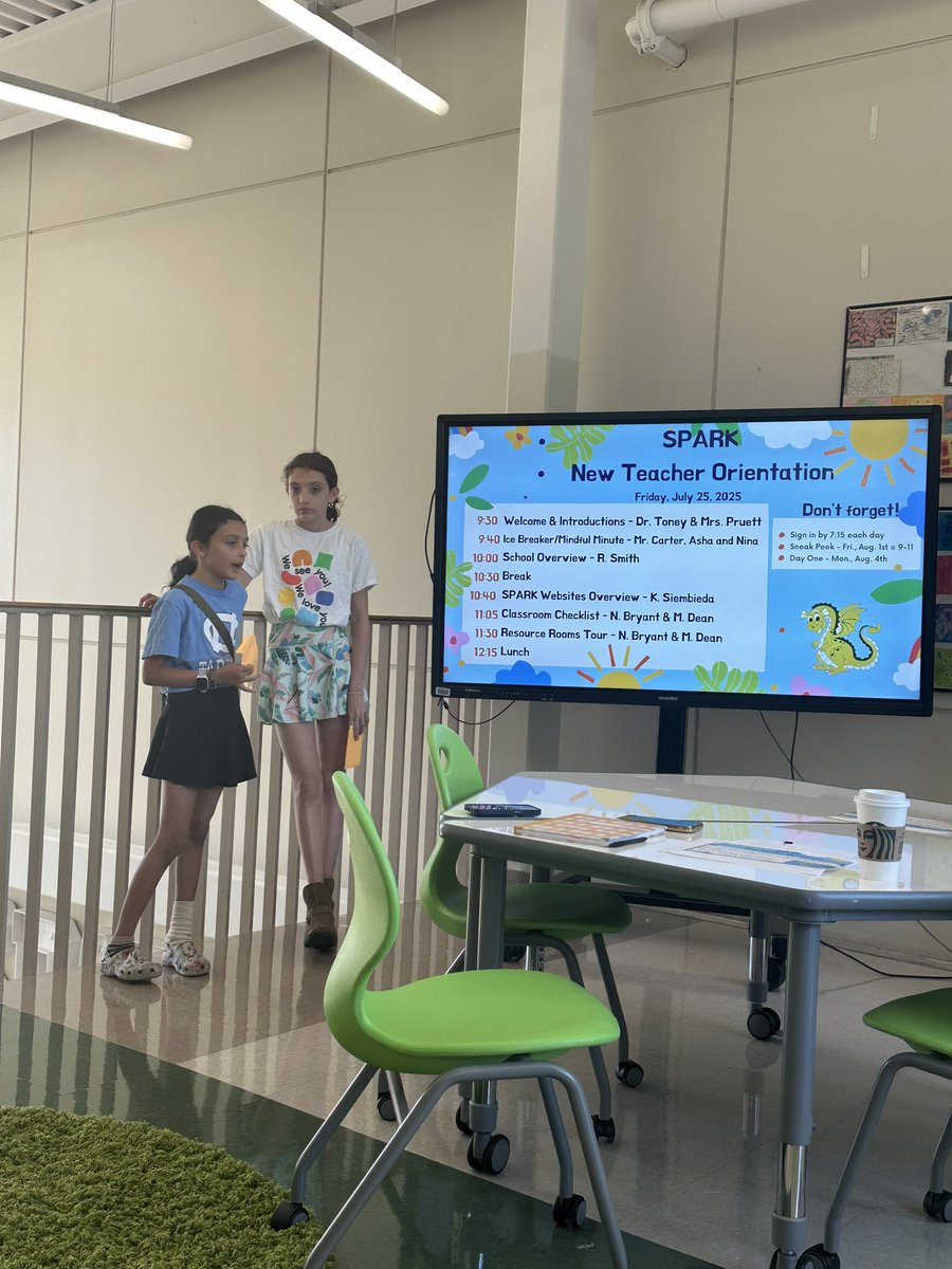 APS_SPARK's tweet image. So glad to have a current Dragon and a former Dragon share what makes SPARK so special during our New Teacher Orientation! 🐉✨ #SPARKPride #OnceADragonAlwaysADragon @drjtoney @sarapruett5 @RadiahSmithEDU @STEMbieda @MsMelanieDean @NBryant_SPARK @ReggieCarter45