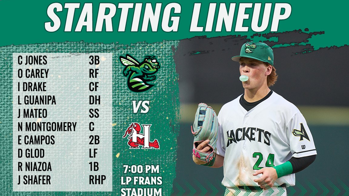 GreenJackets's tweet image. Don't mess with the mojo.
🆚 | Hickory Crawdads
🕖 | 7:00
📻 | milb.com/augusta/fans/a…