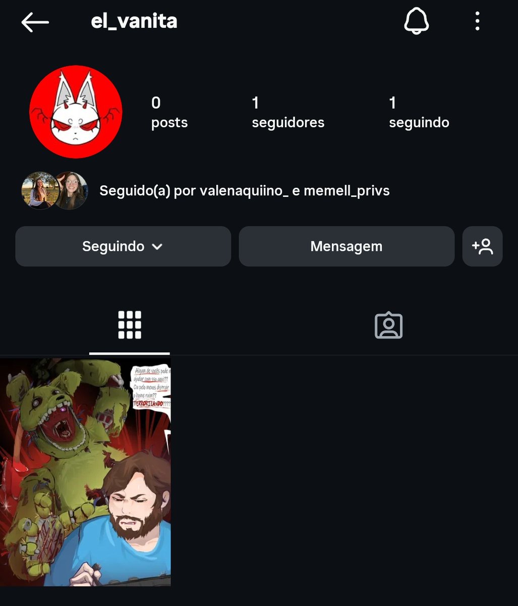 Vanny_Neo's tweet image. Oi Oi 🌹🌹🌹🌹🌹🌹🌹🌹✋️
Vim mostrar meu novo perfil que estou usando no Instagram.
Pretendo postar anúncios de próximas coisas que eu pretendo fazer( vídeos interativos, jogos, artes e tal)
Quem quiser acompanhar por favor siga lá:)